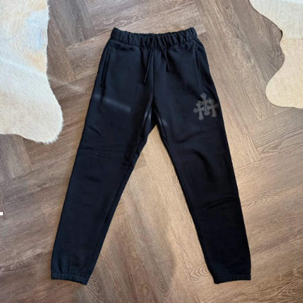 Chrome Hearts Triple Patch Black Sweatpants