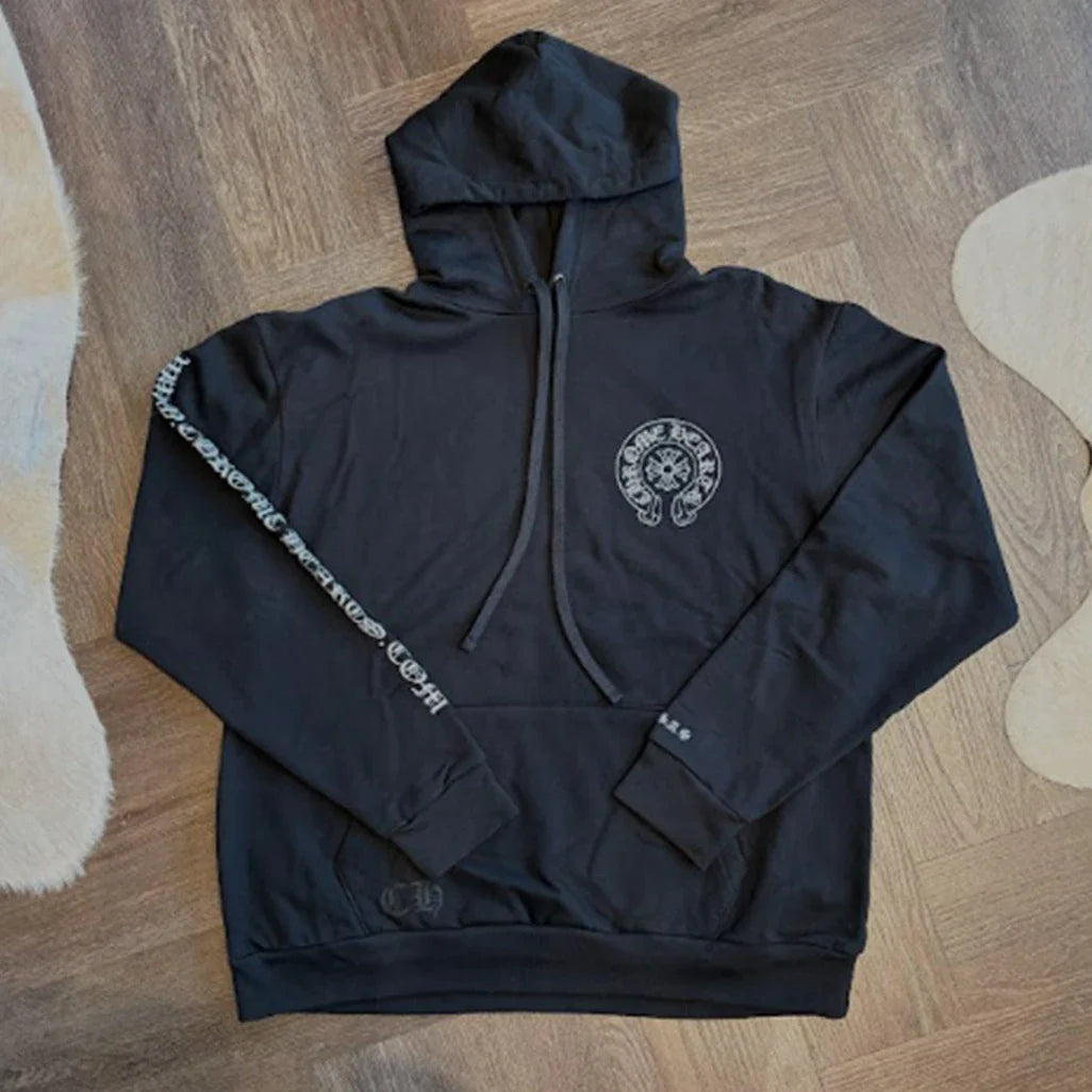 Chrome Hearts Horseshoe Black White Hooodie