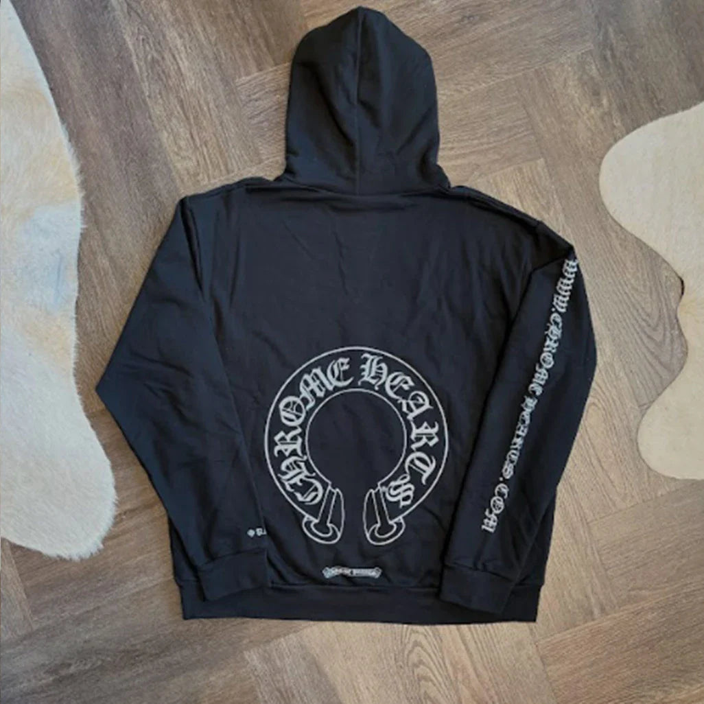 Chrome Hearts Horseshoe Black White Hooodie