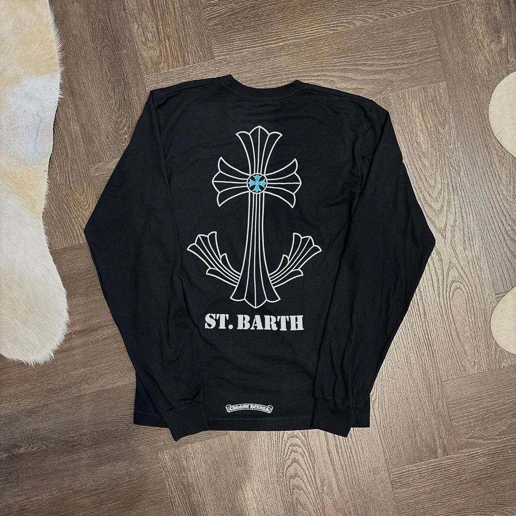 Chrome Hearts St.Barths Black Blue Long Sleeve T-shirt