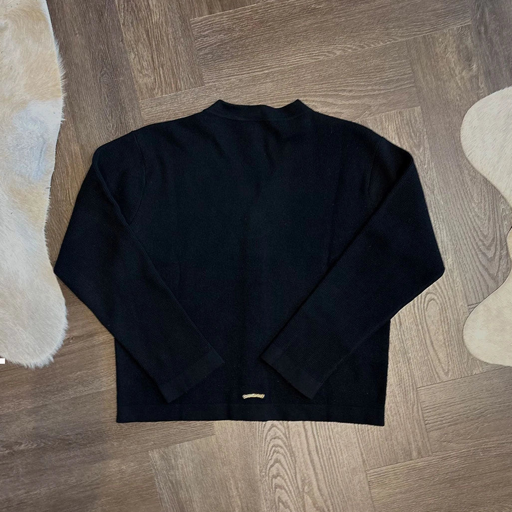 Chrome Hearts Dagger Cross Black Knit Button Cardigan