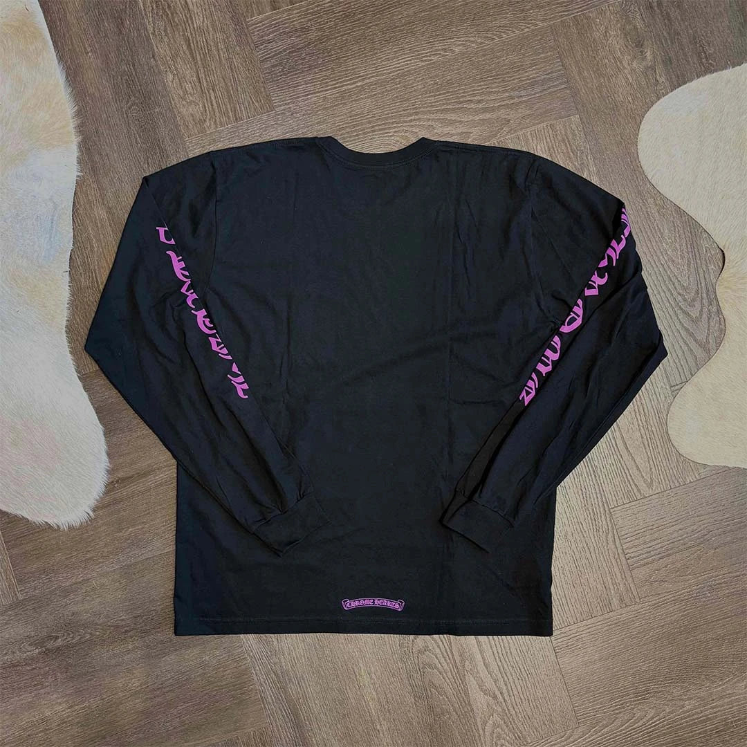 Chrome Hearts Black Purple Long Sleeve T-Shirt
