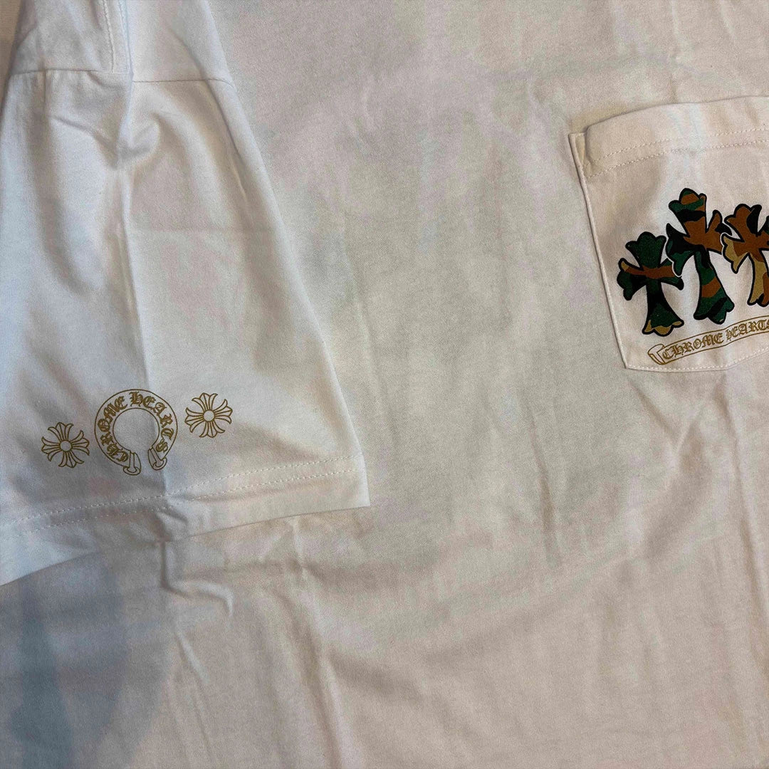 Chrome Hearts White Camo Cross Horseshoe T-Shirt
