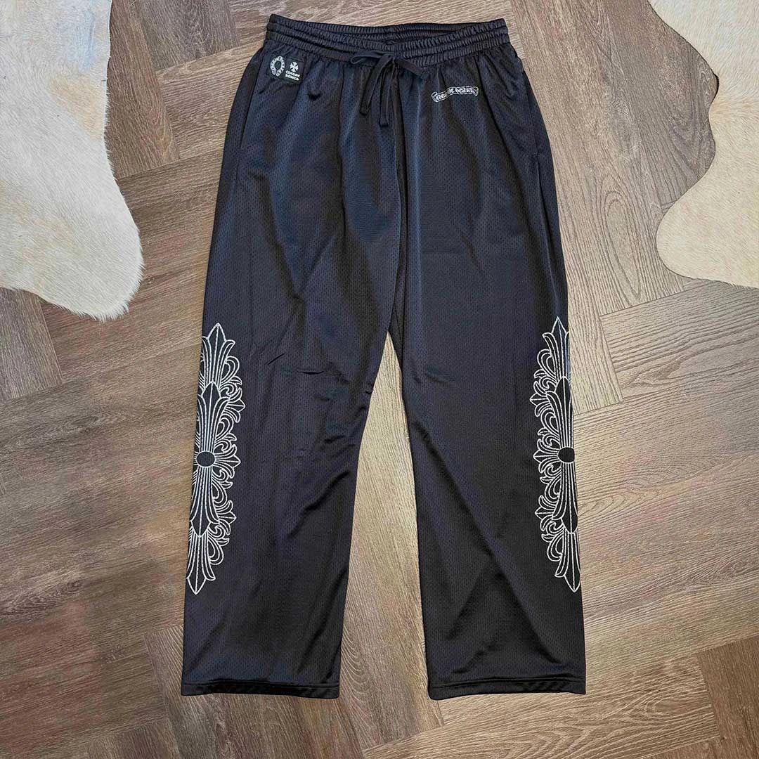 Chrome Hearts Black Mesh Jersey Sweatpants