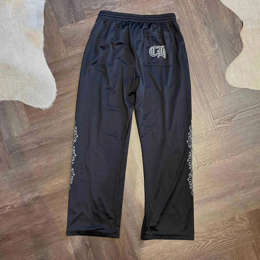 Chrome Hearts Black Mesh Jersey Sweatpants