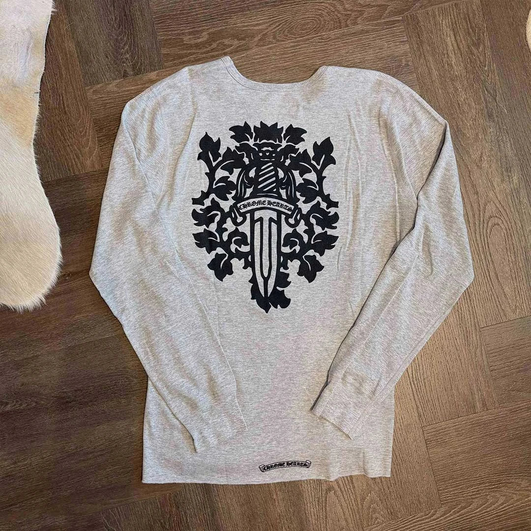 Chrome Hearts Thermal Grey Long Sleeve T-Shirt