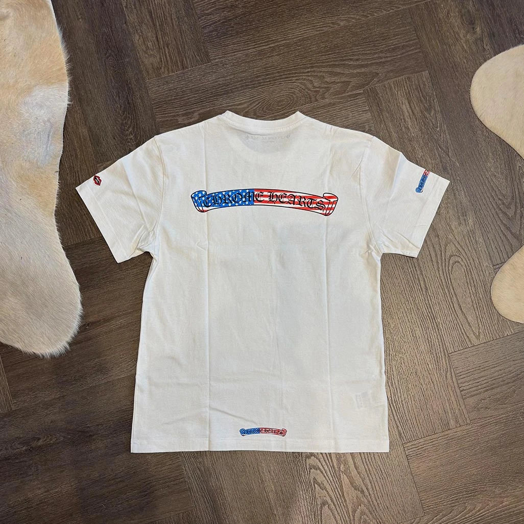 Chrome Hearts USA White Scroll T-Shirt