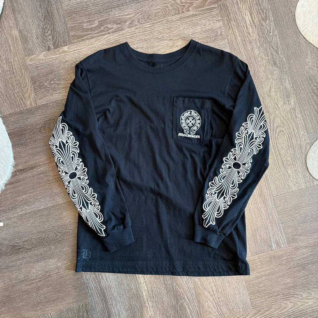 Chrome Hearts Manchester Horseshoe Black L/S Shirt