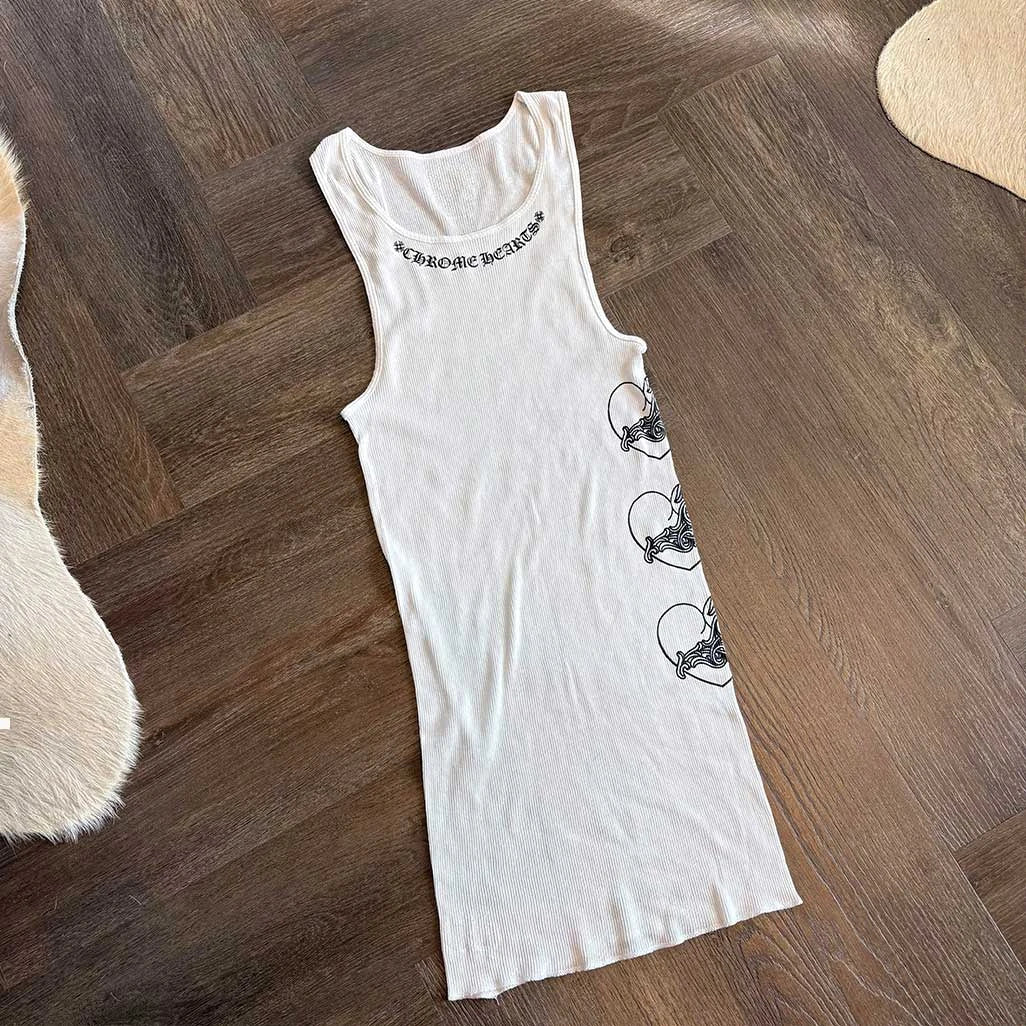 Chrome Hearts Love You Hearts Rib Tank