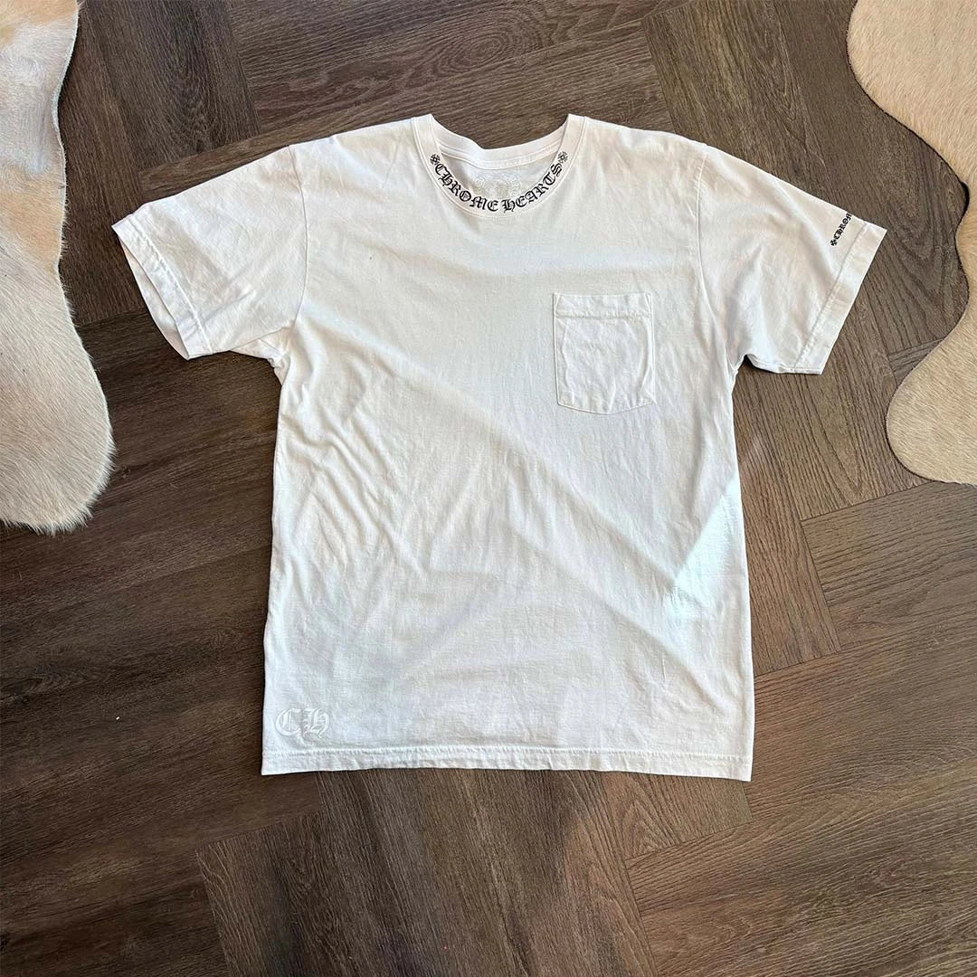 Chrome Hearts Neck Logo White T-Shirt