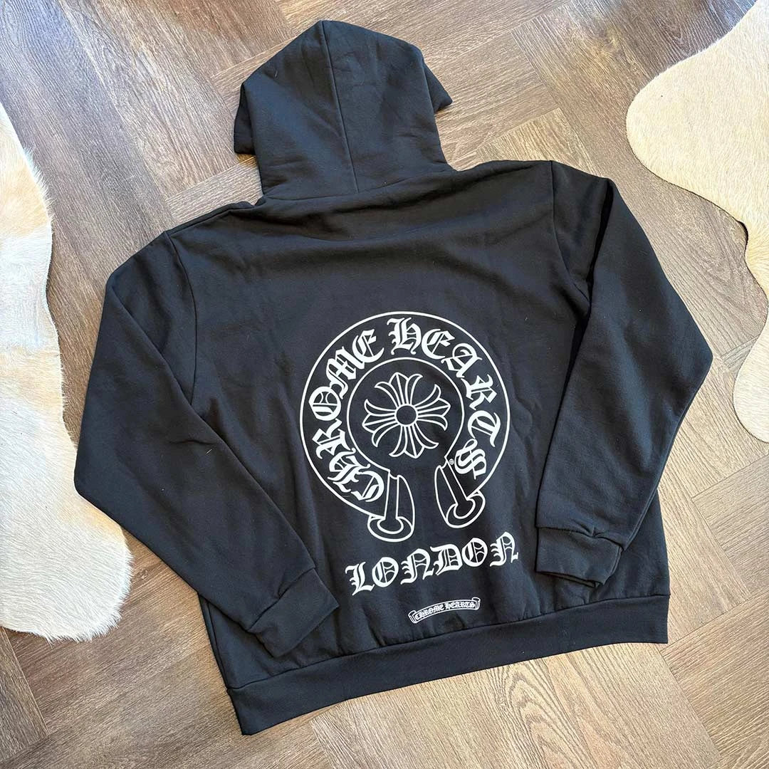 Chrome Hearts Black Horseshoe Hoodie London