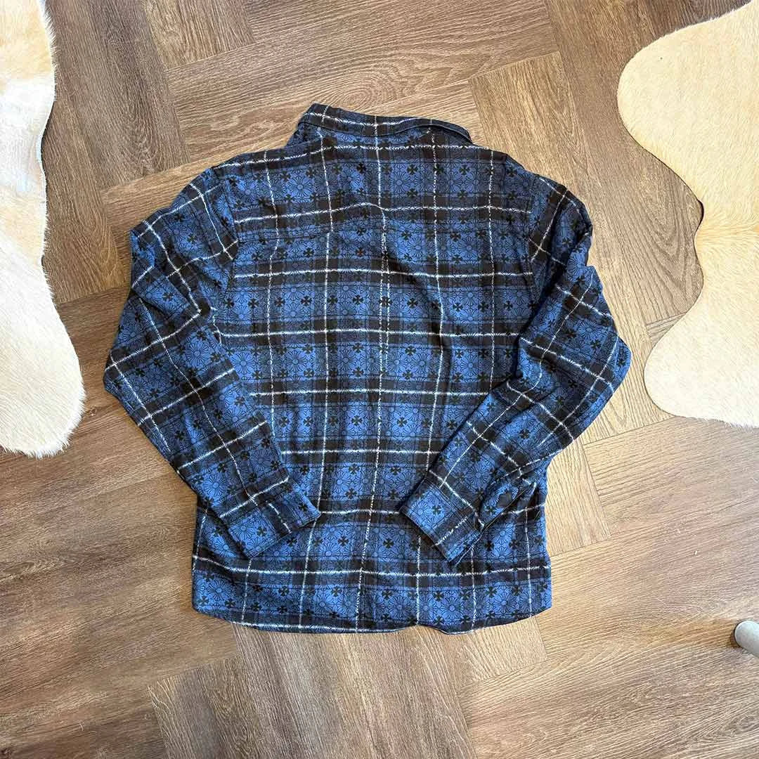 Chrome Hearts Blue Black Patch Shirt