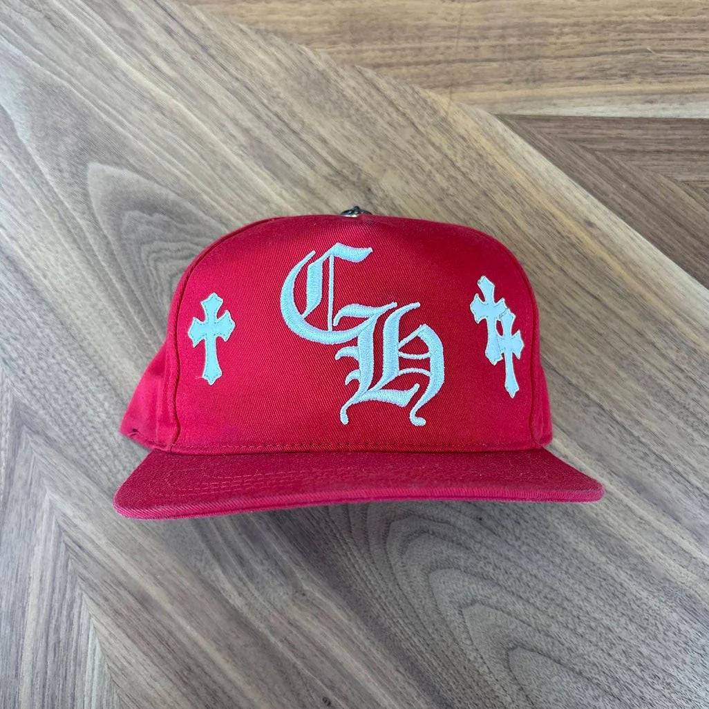 Chrome Hearts Red Multi Patch Cap