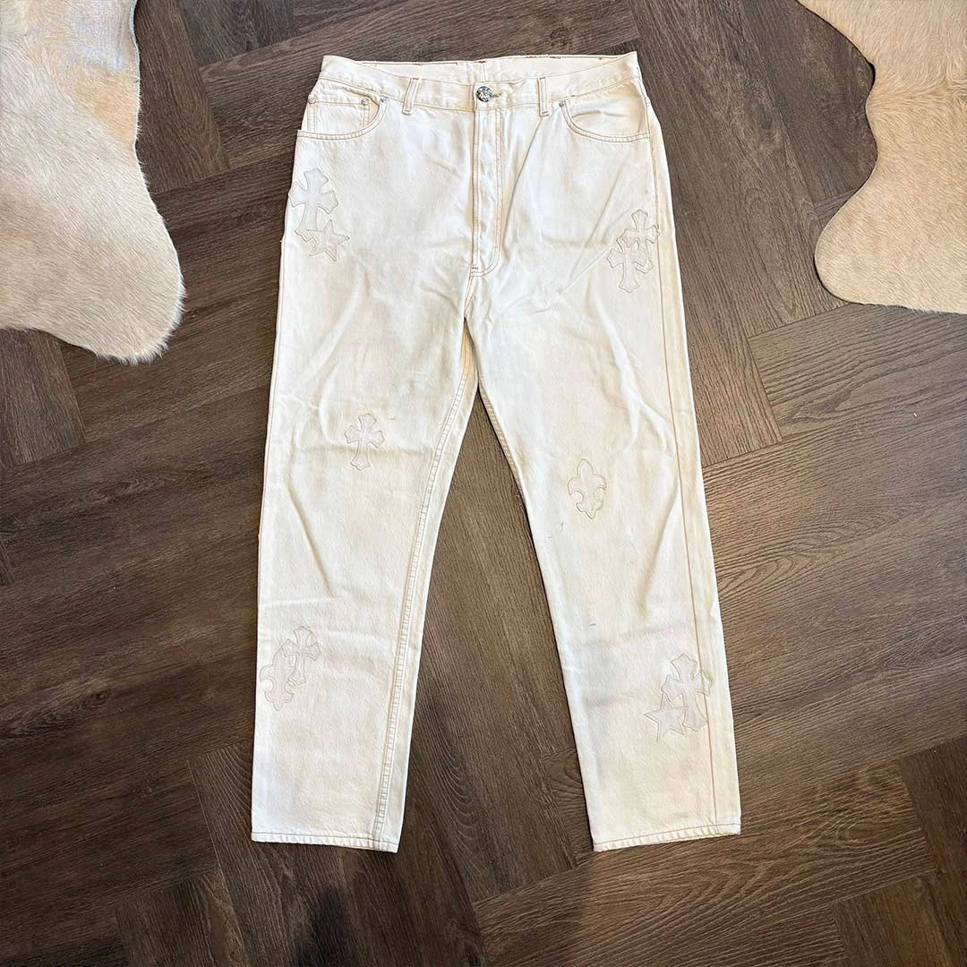 Chrome Hearts White Star + Patch Jeans