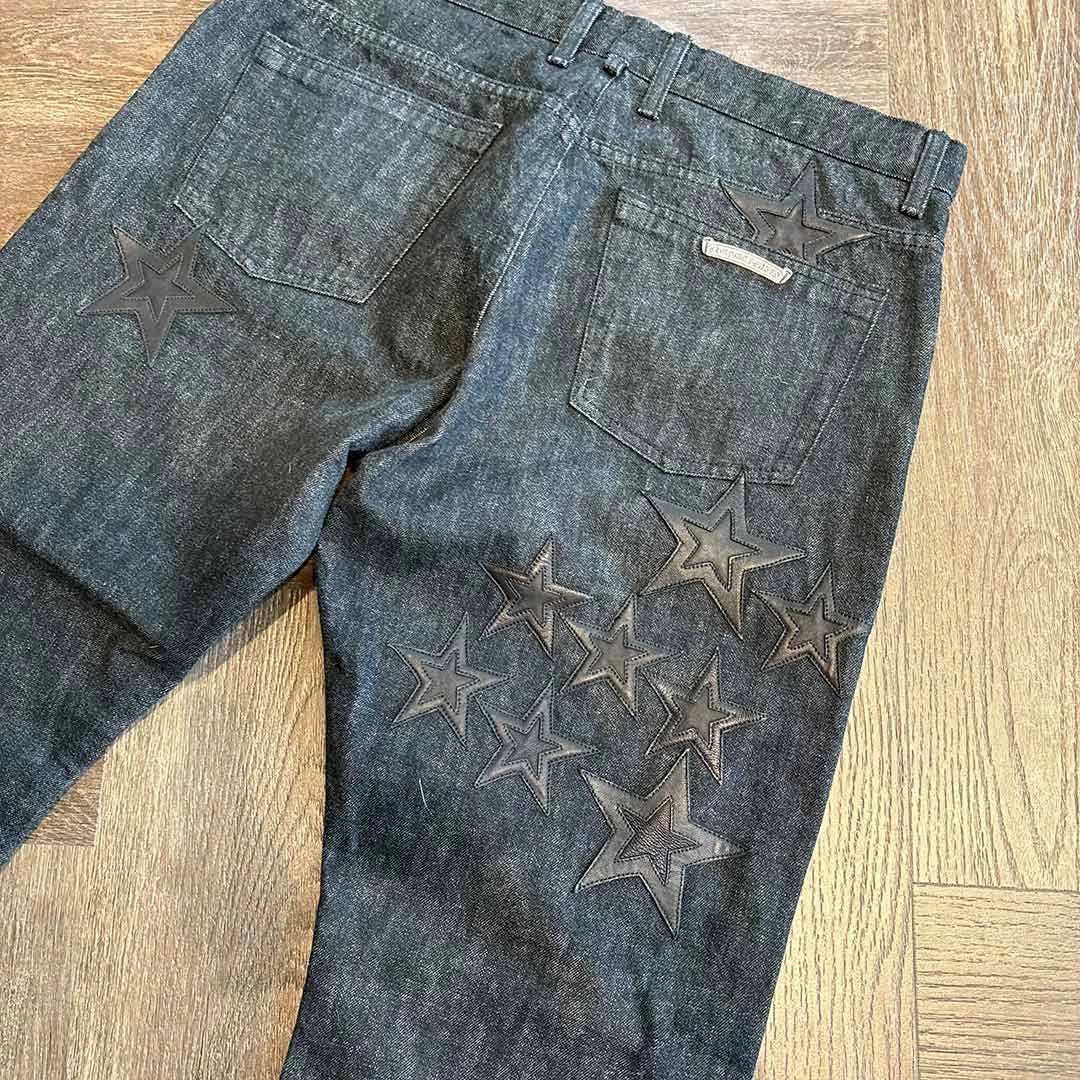 Chrome Hearts Star Black Denim Jeans
