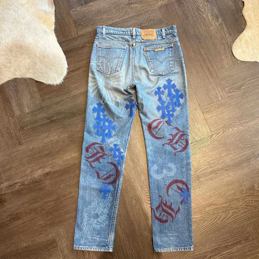 Chrome Hearts Paris Exclusive Blue Jeans
