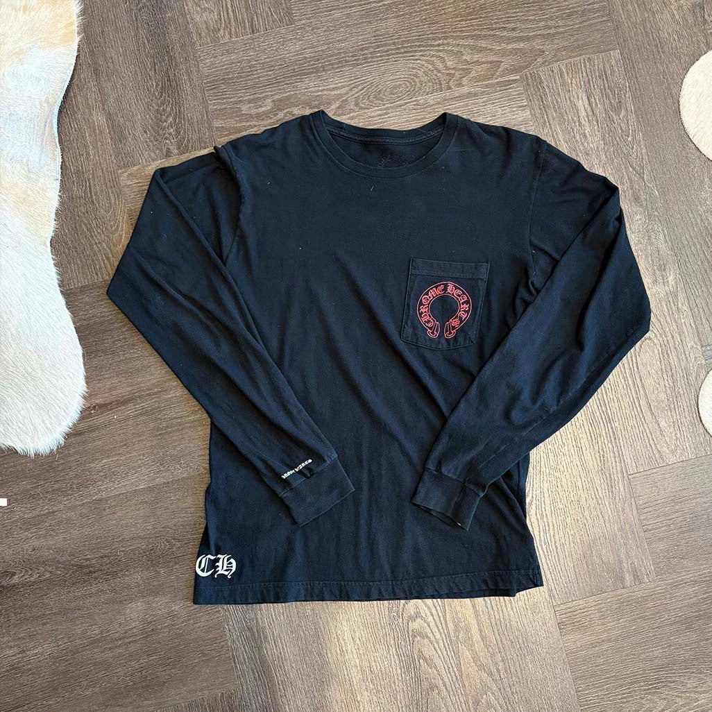 Chrome Hearts Multi Cross Black Red L/S T-Shirt