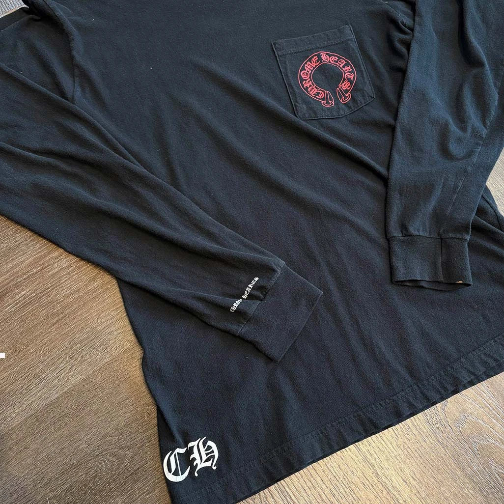 Chrome Hearts Multi Cross Black Red L/S T-Shirt