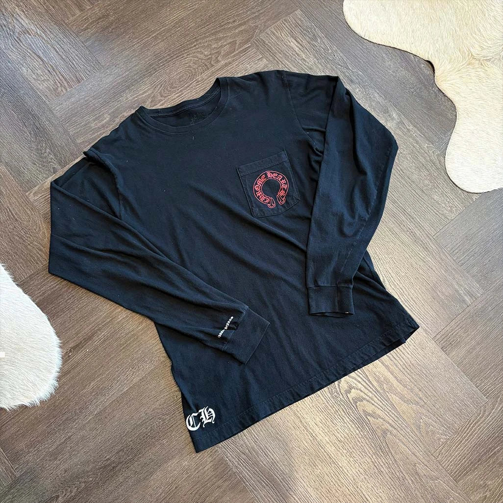 Chrome Hearts Multi Cross Black Red L/S T-Shirt