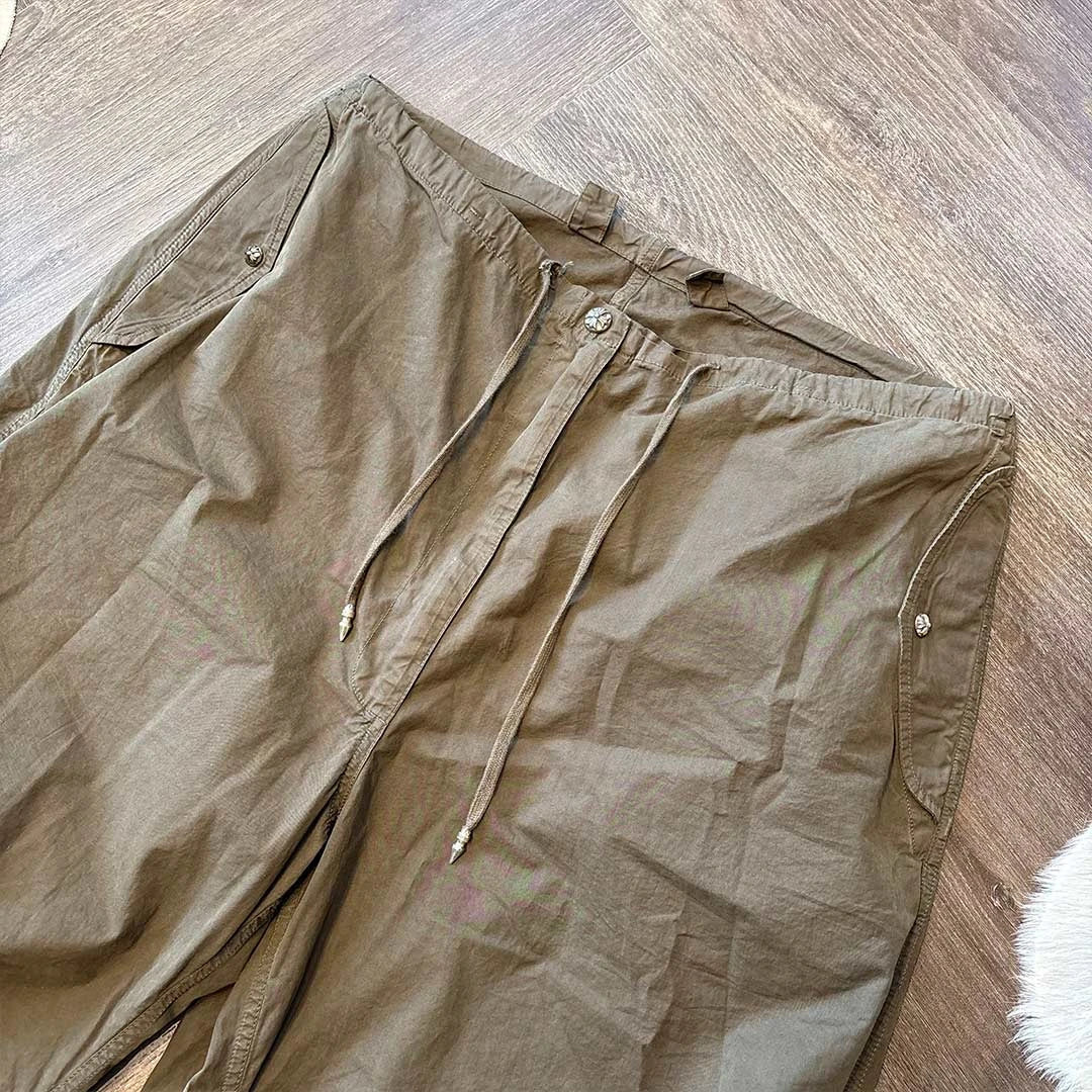 Chrome Hearts Olive Parachute Pants