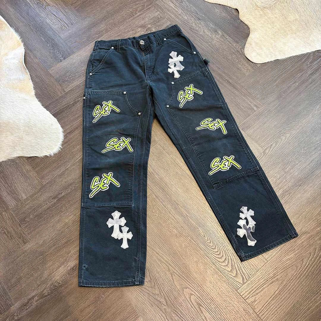 Chrome Hearts Sex Record Grey Denim White Camo Patch