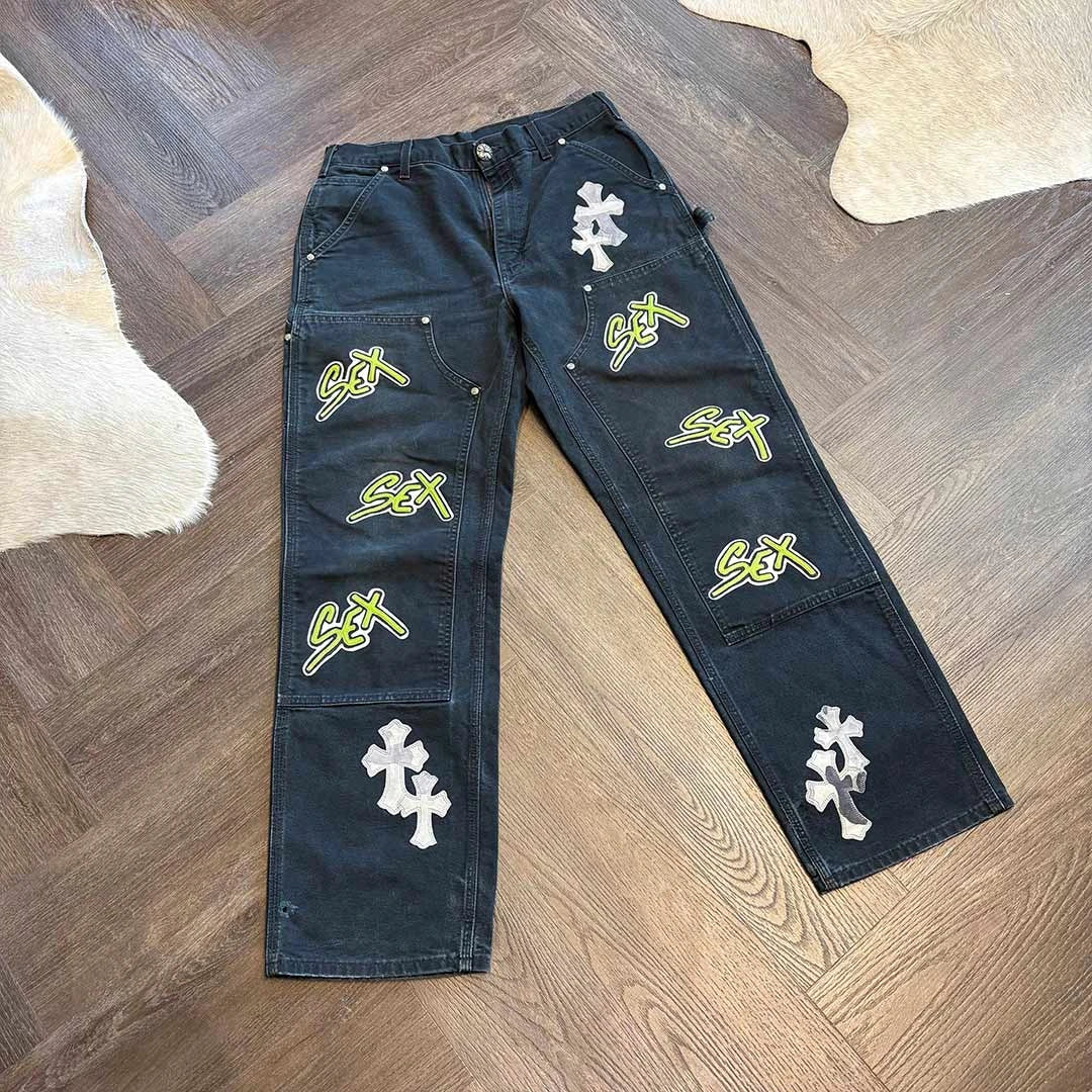 Chrome Hearts Sex Record Grey Denim White Camo Patch