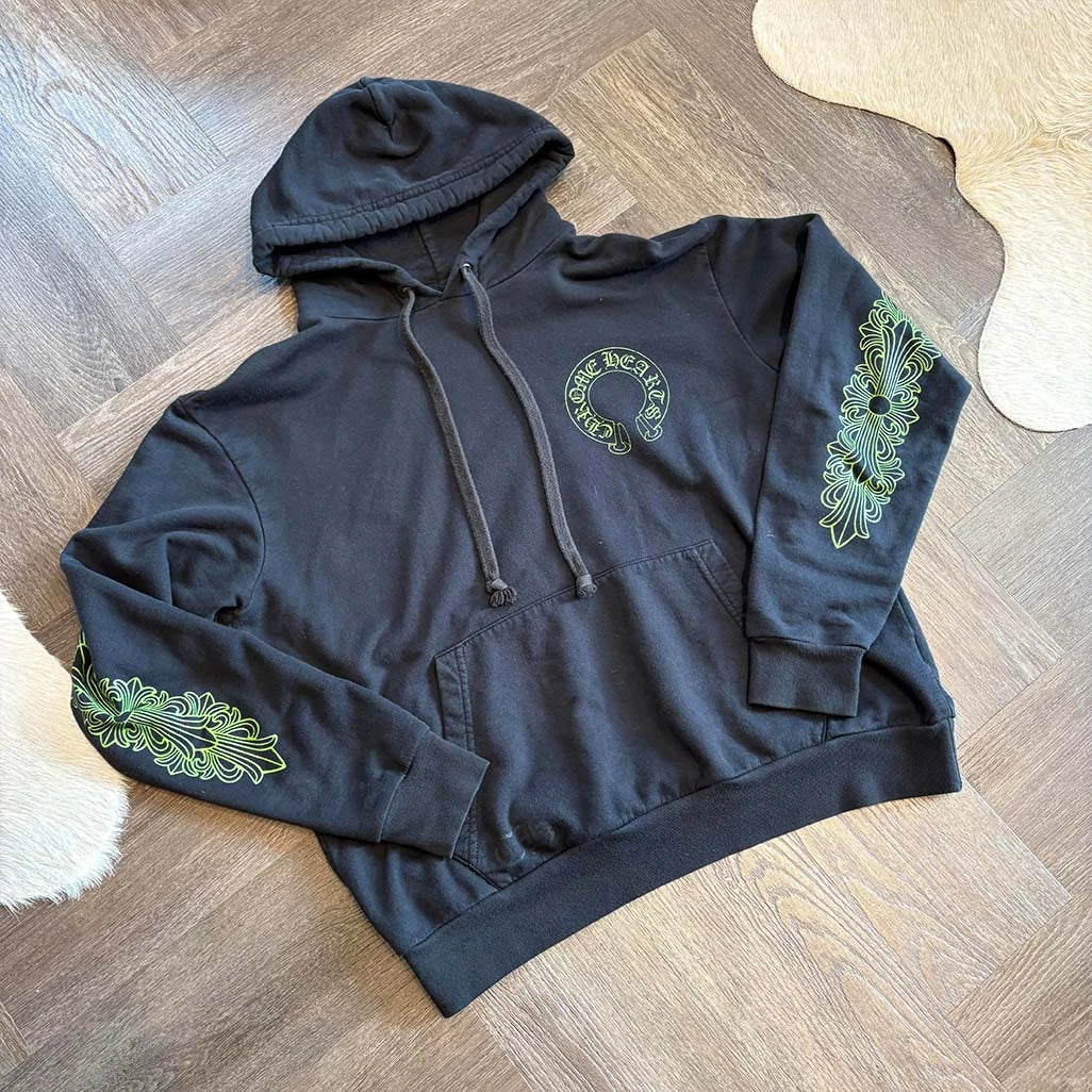 Chrome Hearts Script Horseshoe Hoodie Black/Green (Friends & Family Exclusive)