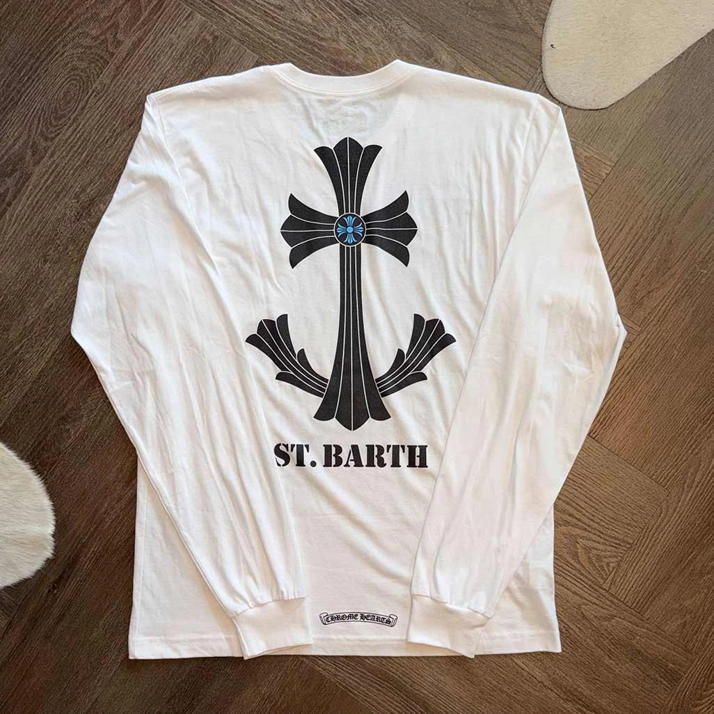 Chrome Hearts St.Barths White Long Sleeve T-Shirt