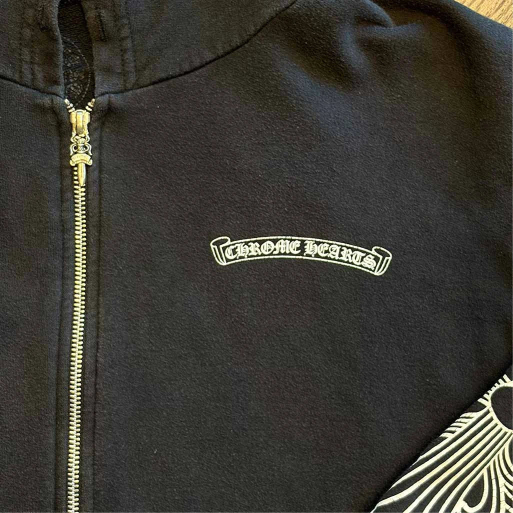 Chrome Hearts Eye Chart Dagger Zip-Up Hoodie