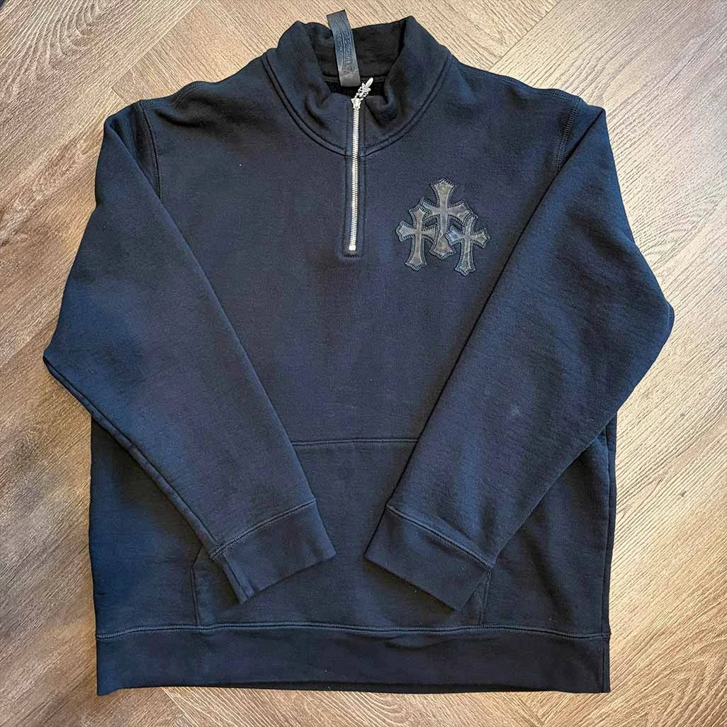 Chrome Hearts Triple Patch Paperjam 1/4 Zip Jumper