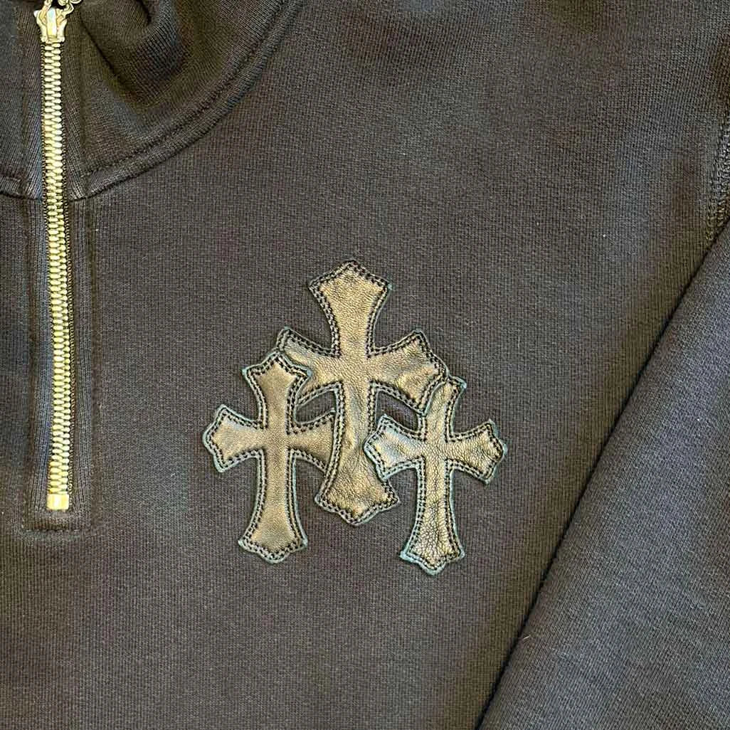 Chrome Hearts Triple Patch Paperjam 1/4 Zip Jumper