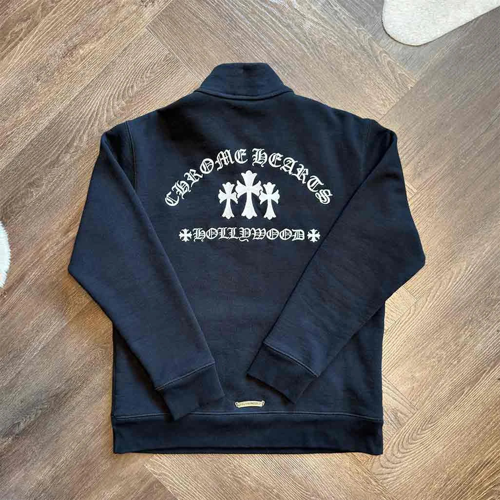 Luxury Chrome Hearts 1/4 zip jumper