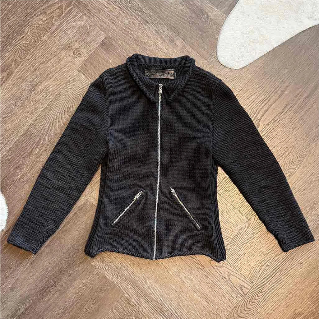 Chrome Hearts Black Knit Jumper front view