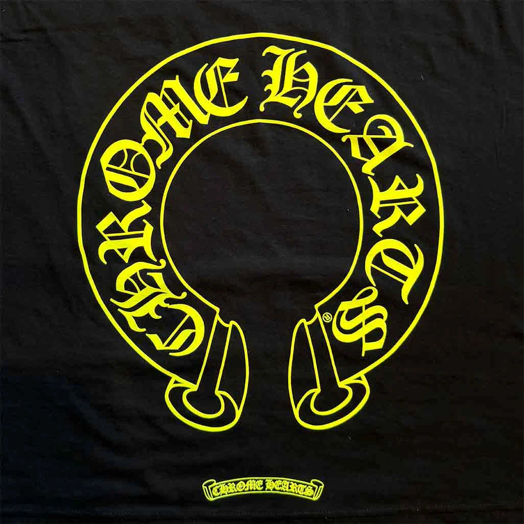 Chrome Hearts floral neon tee sleeve print