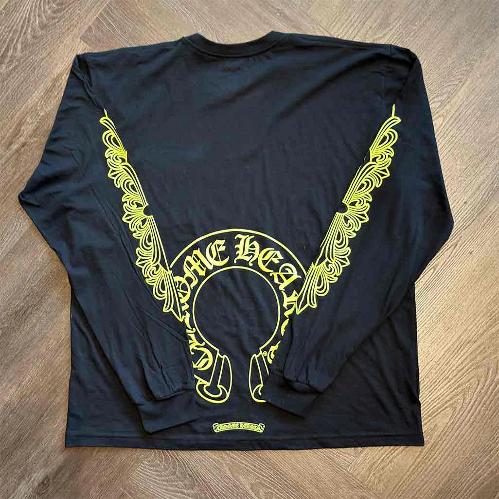 Chrome Hearts neon horseshoe long sleeve close-up
