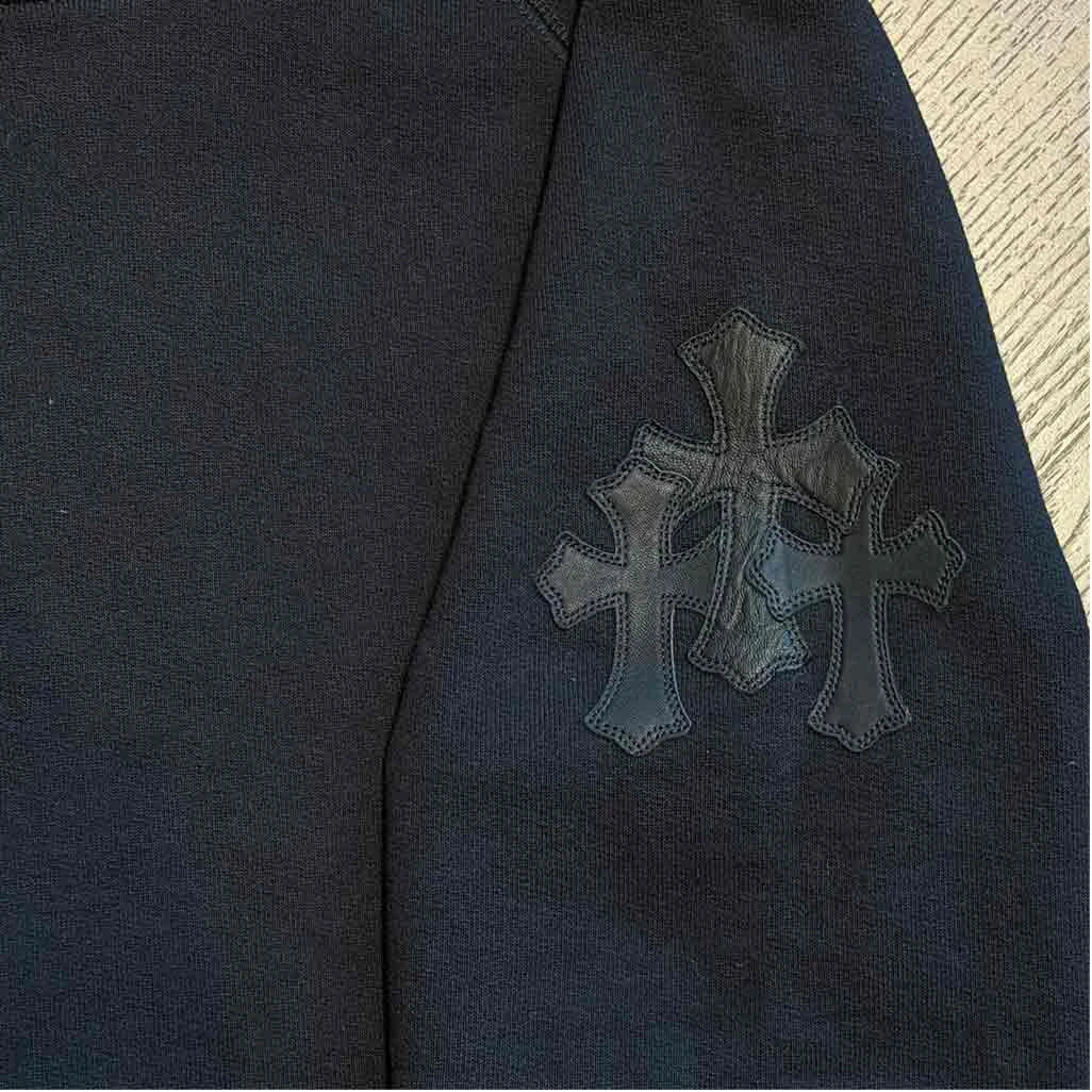 Chrome Hearts Black on Black hoodie back view