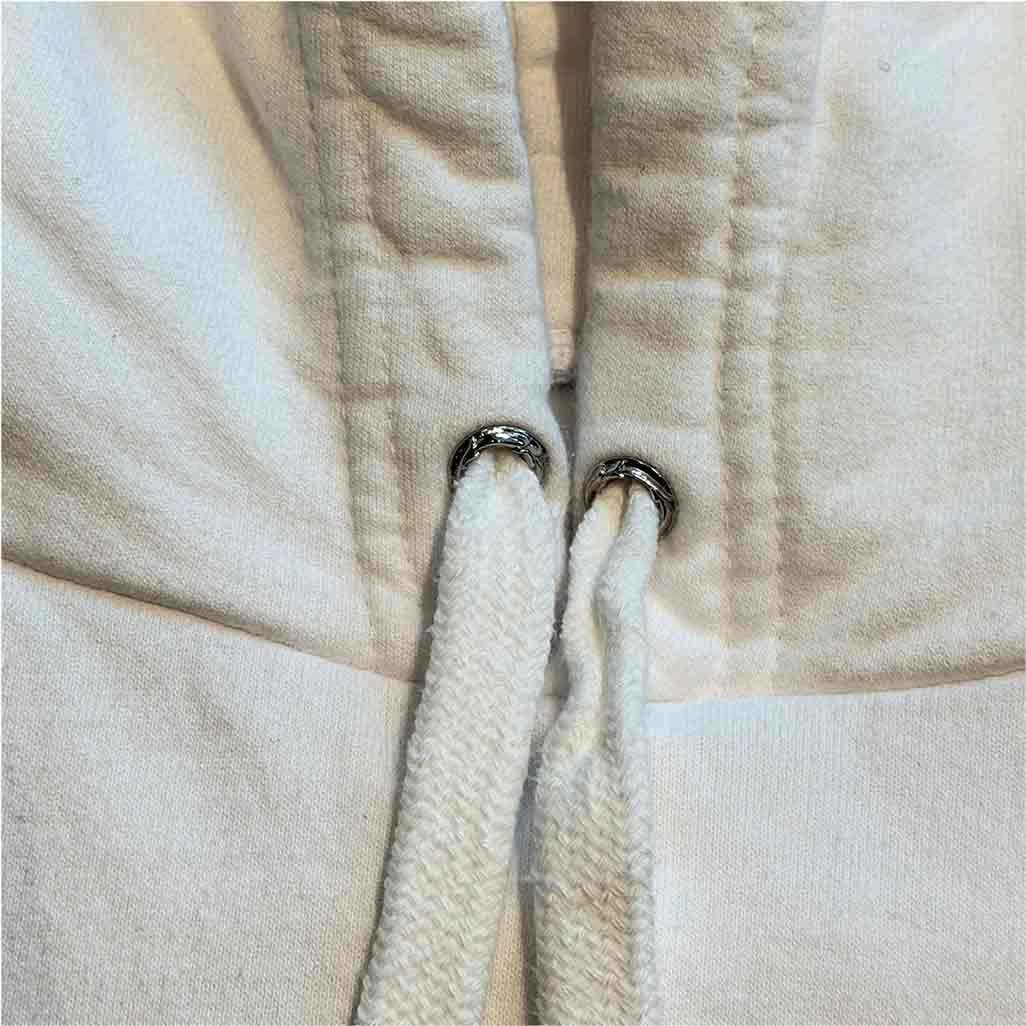 White Chrome Hearts hoodie anchor graphic detail