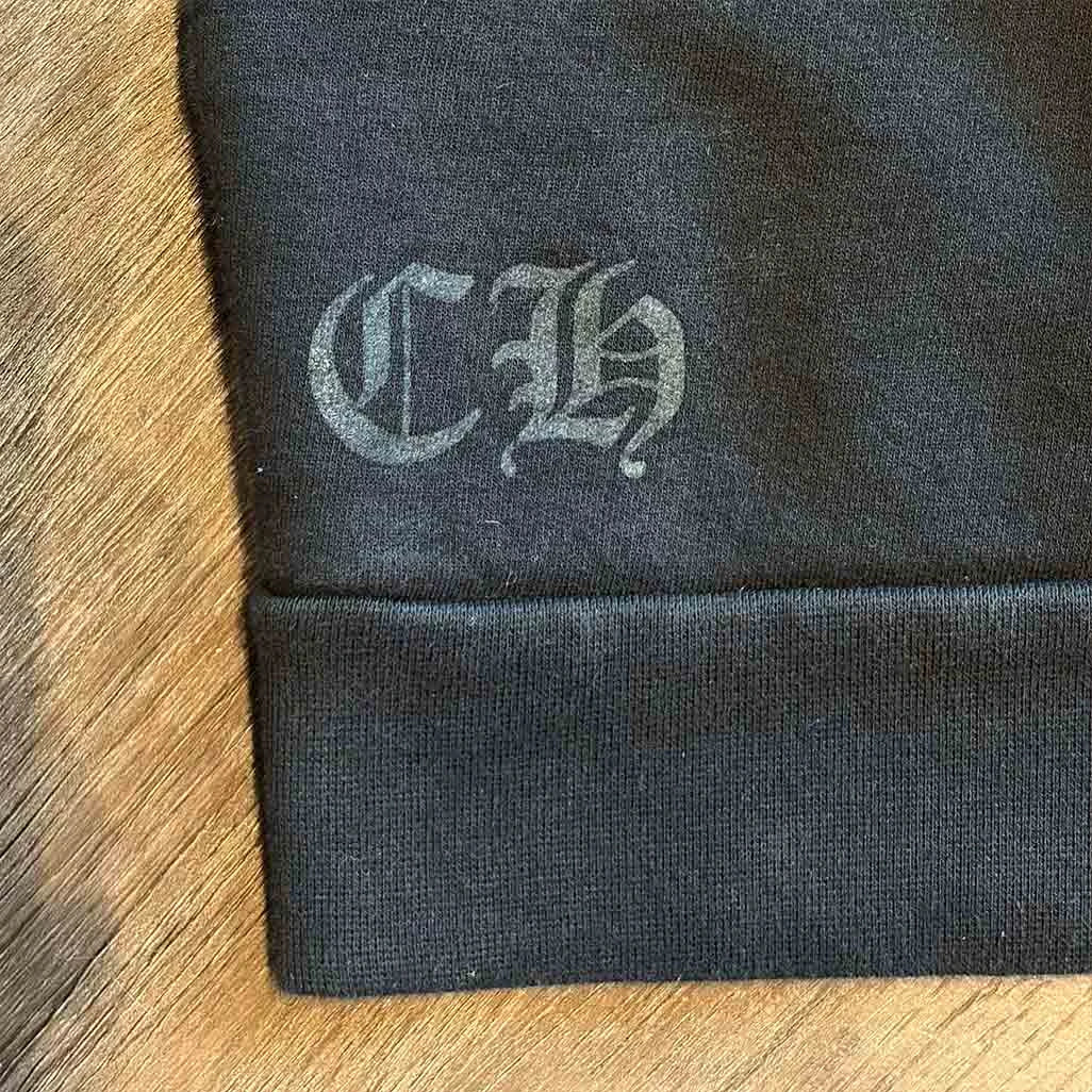 Chrome Hearts Black Floral Horseshoe Sweatshirt