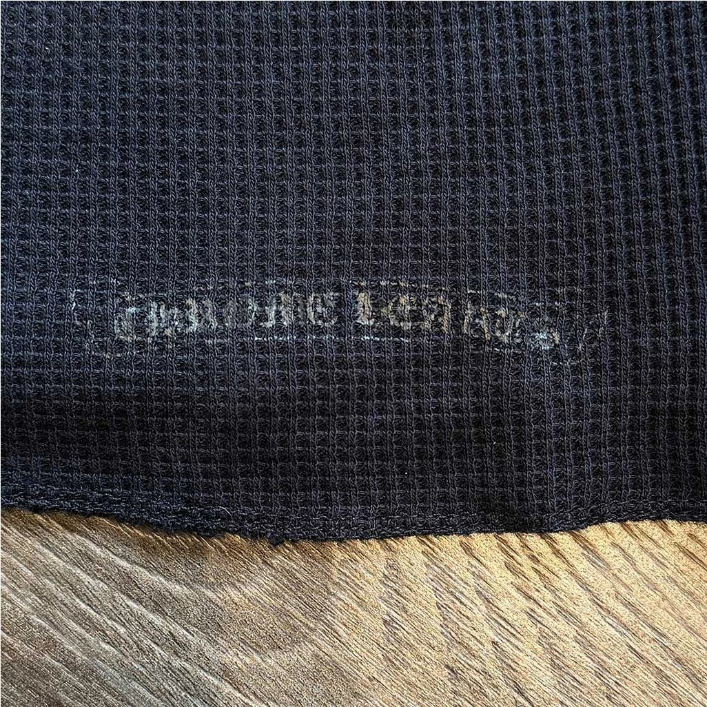 Chrome Hearts Waffle Scroll Black Long Sleeve Top