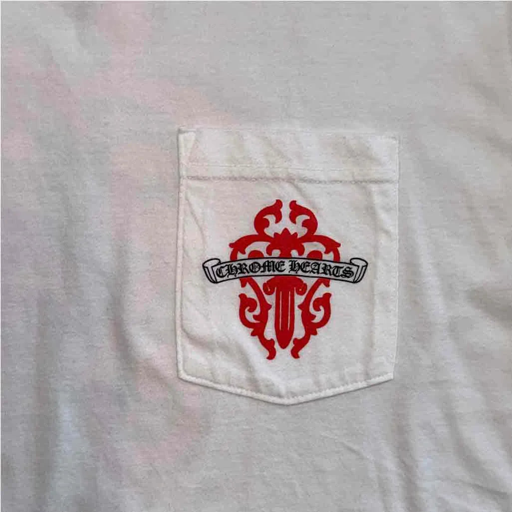 Chrome Hearts Red Dagger Long Sleeve T-Shirt