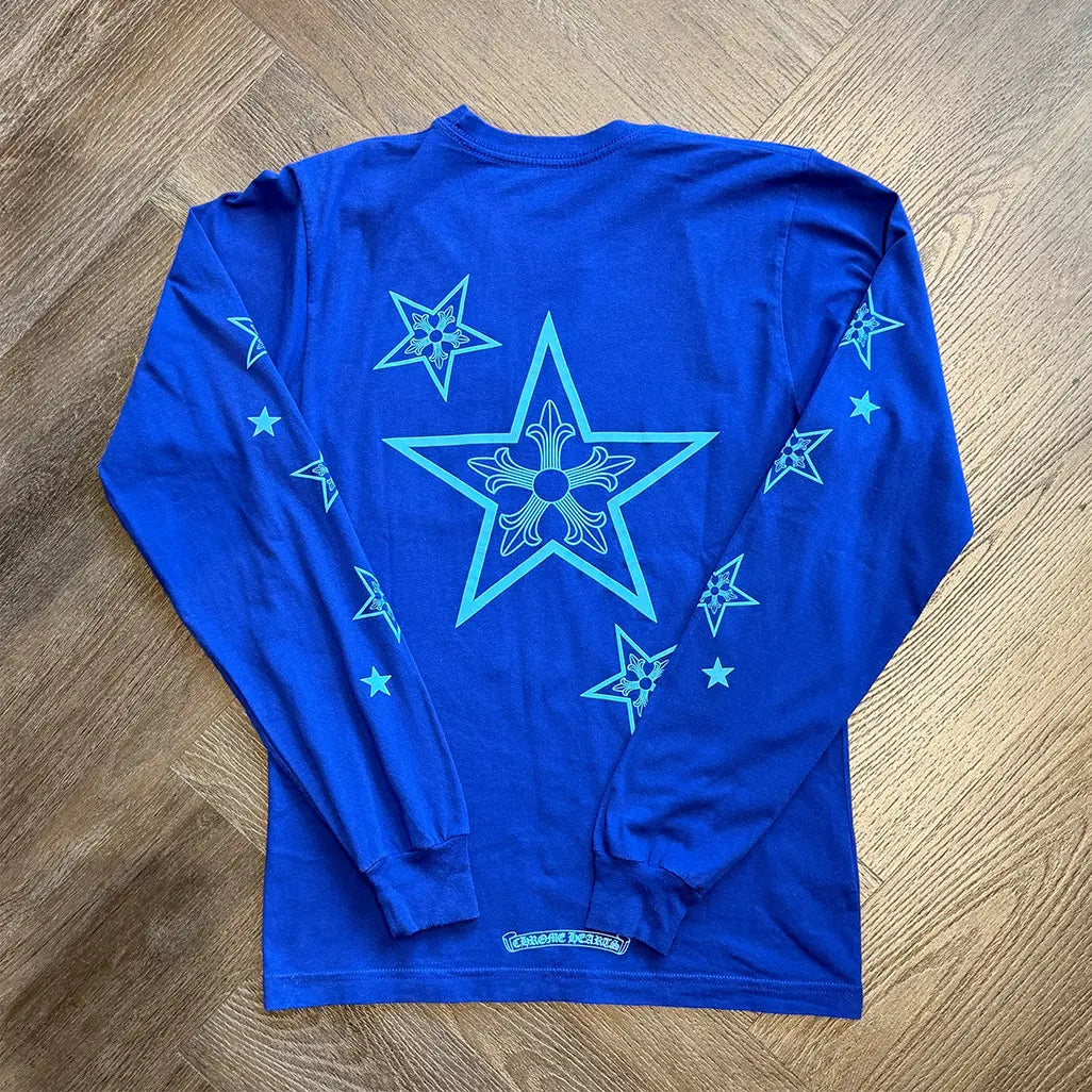 Chrome Hearts Star Long Sleeve Shirt Blue