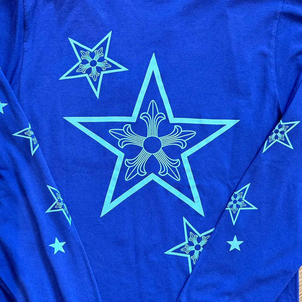 Chrome Hearts Star Long Sleeve Shirt Blue