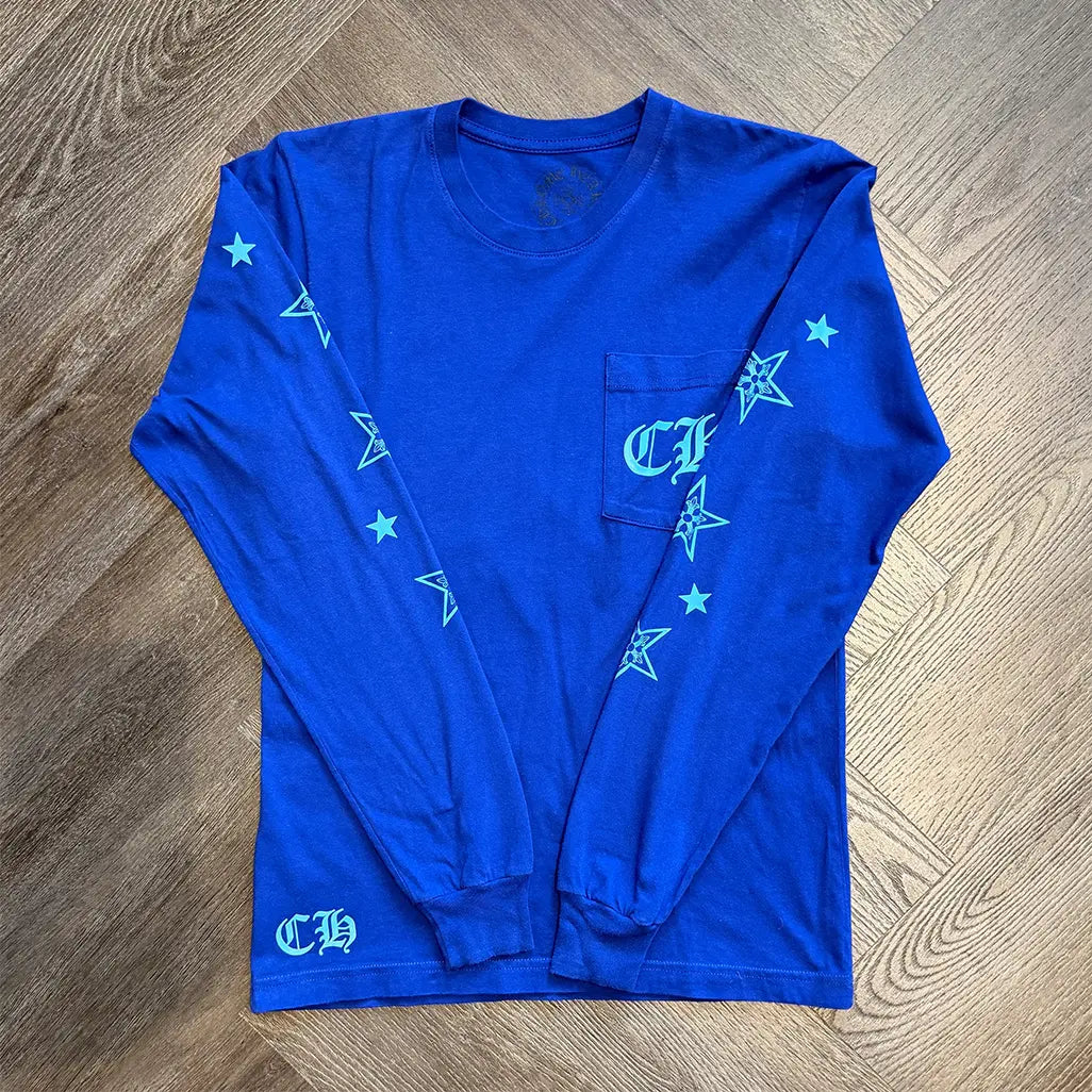 Chrome Hearts Star Long Sleeve Shirt Blue