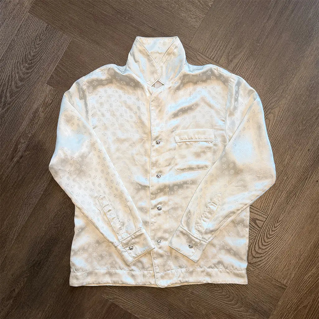 Chrome Hearts Silk White Monogram Pyjama Top