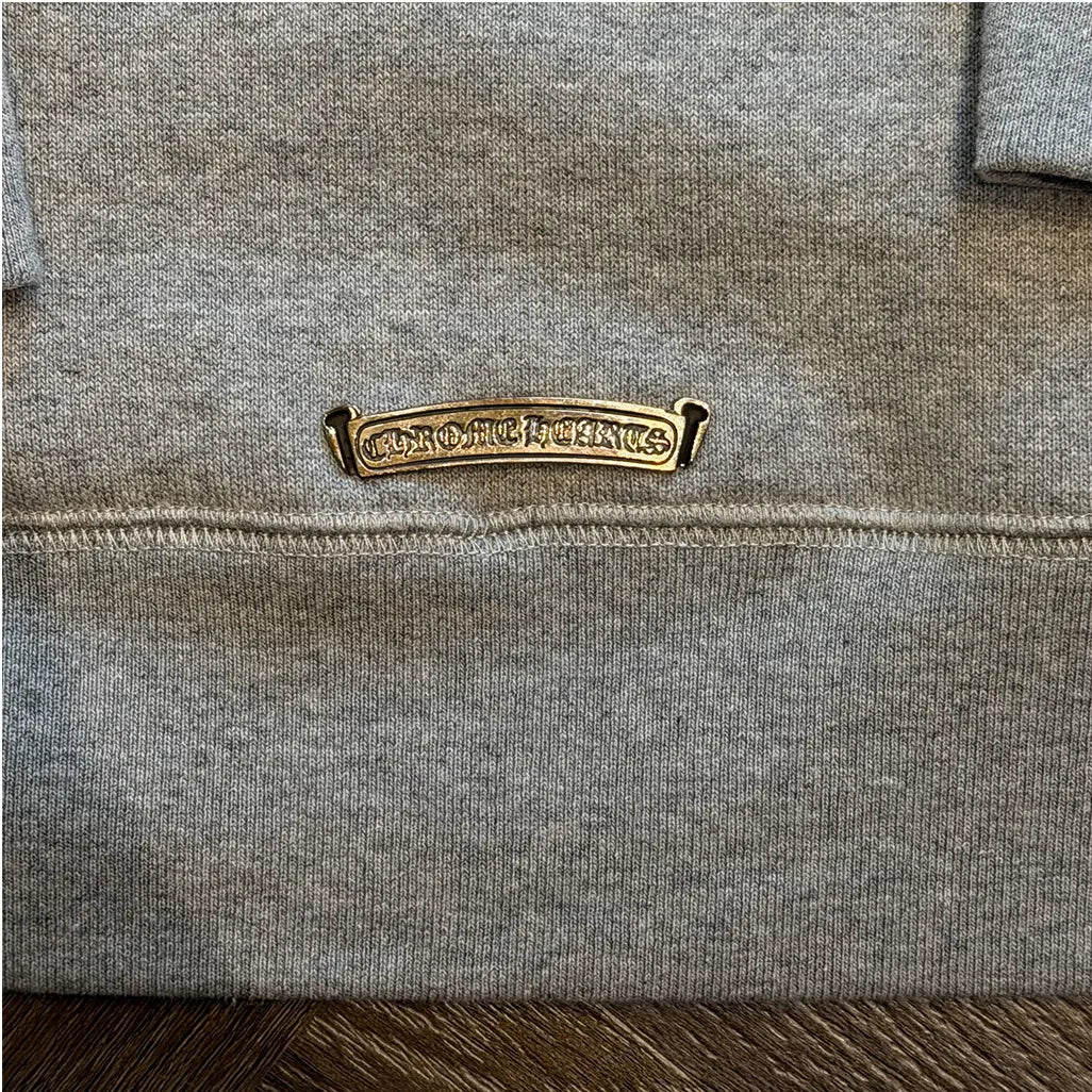 Chrome Hearts Paper Jam Cross Hoodie 'Heather Grey'