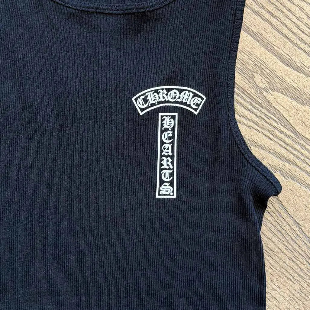 Chrome Hearts Ribbed Cross Logo F*** You Tank Top 'Black'