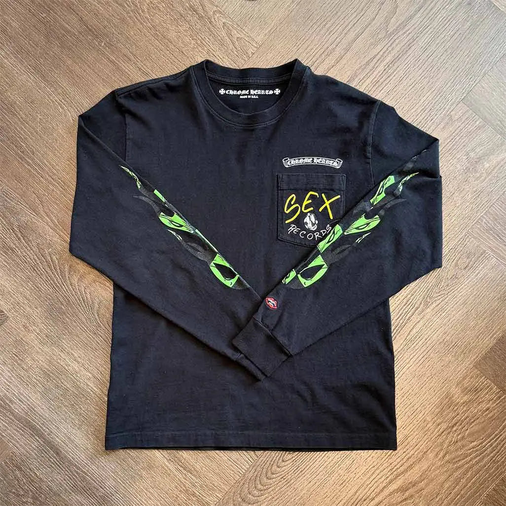 Chrome Hearts x Matty Boy Sex Records Flame Long-Sleeve 'Black'