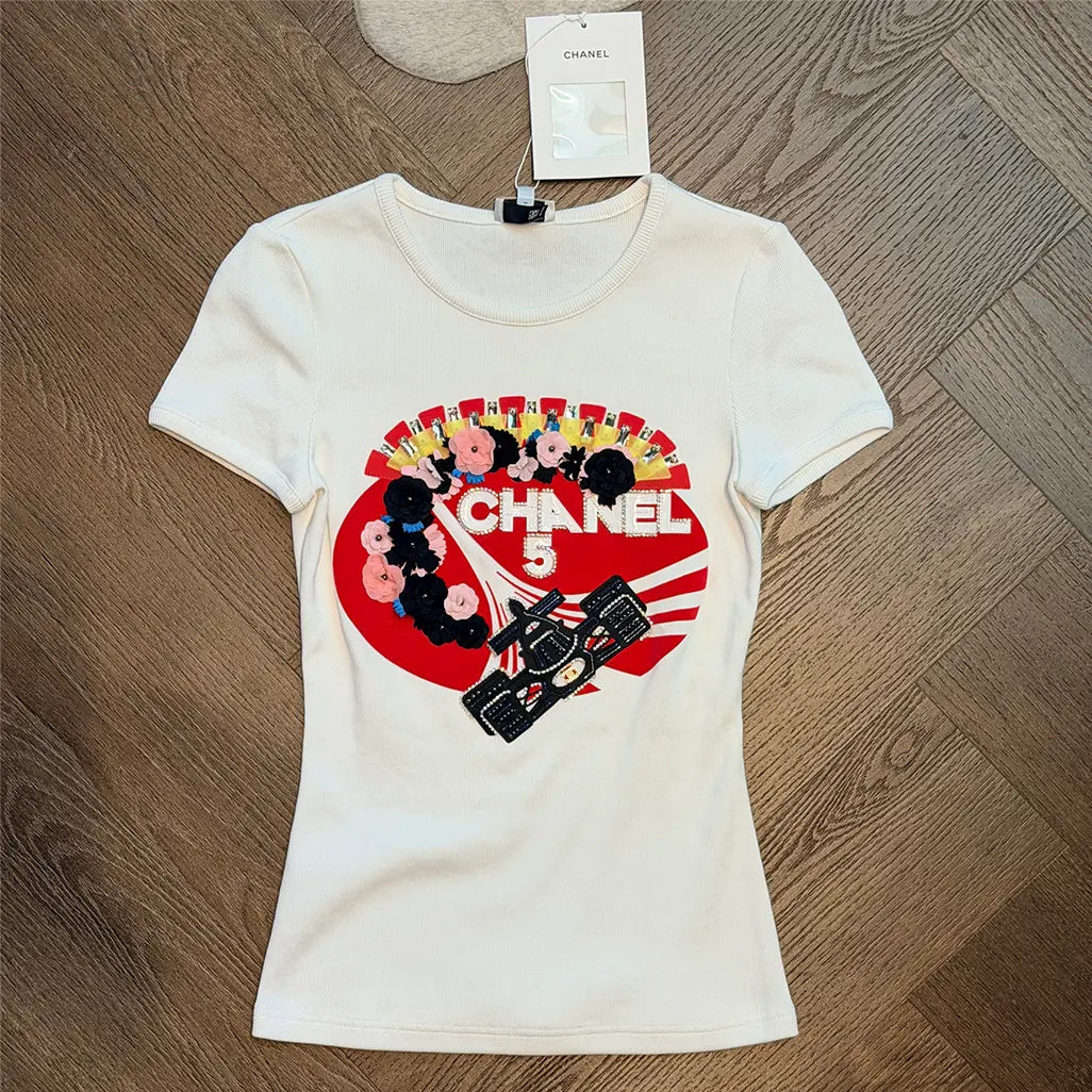 Chanel 3D Flower T-Shirt