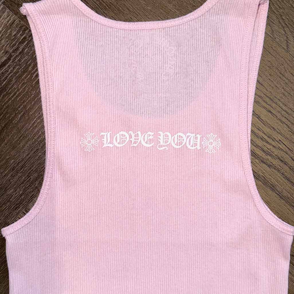Chrome Hearts Pink 'Love You' Tank Top